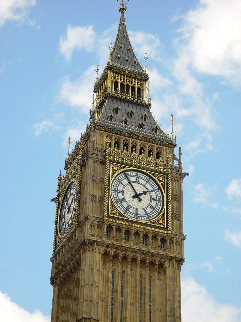 Portrait photo of Big Ben clock face