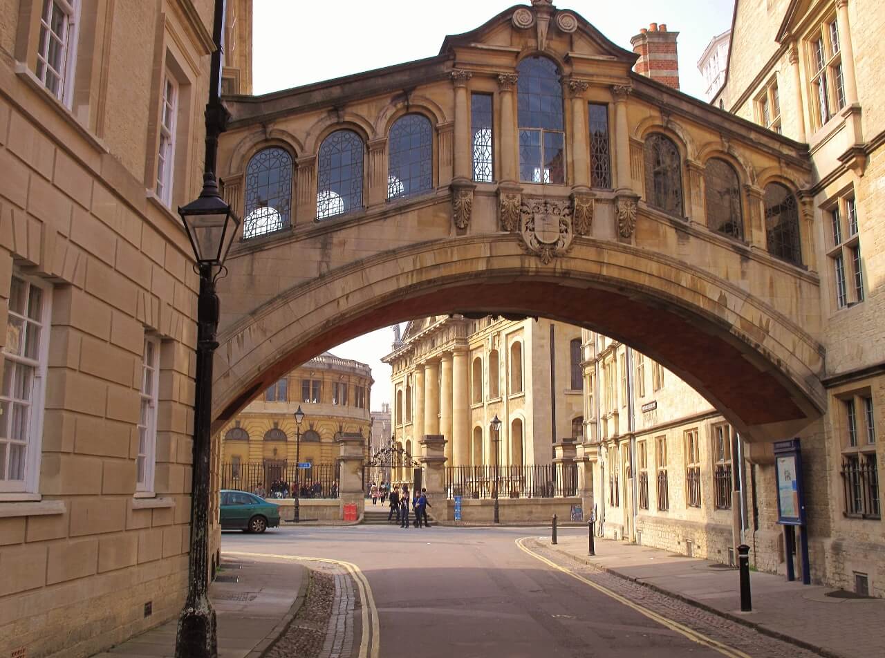 View of Bridge of Sighs of Hertford College Oxford University