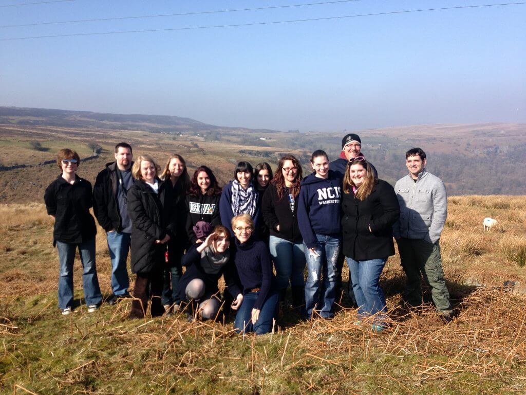 Educational tour group in the Brecon Beacons in Wales