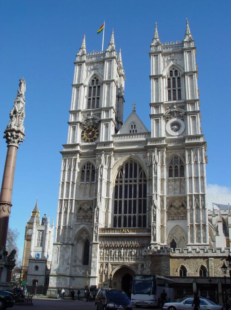 View of west front of Westminser Abbey