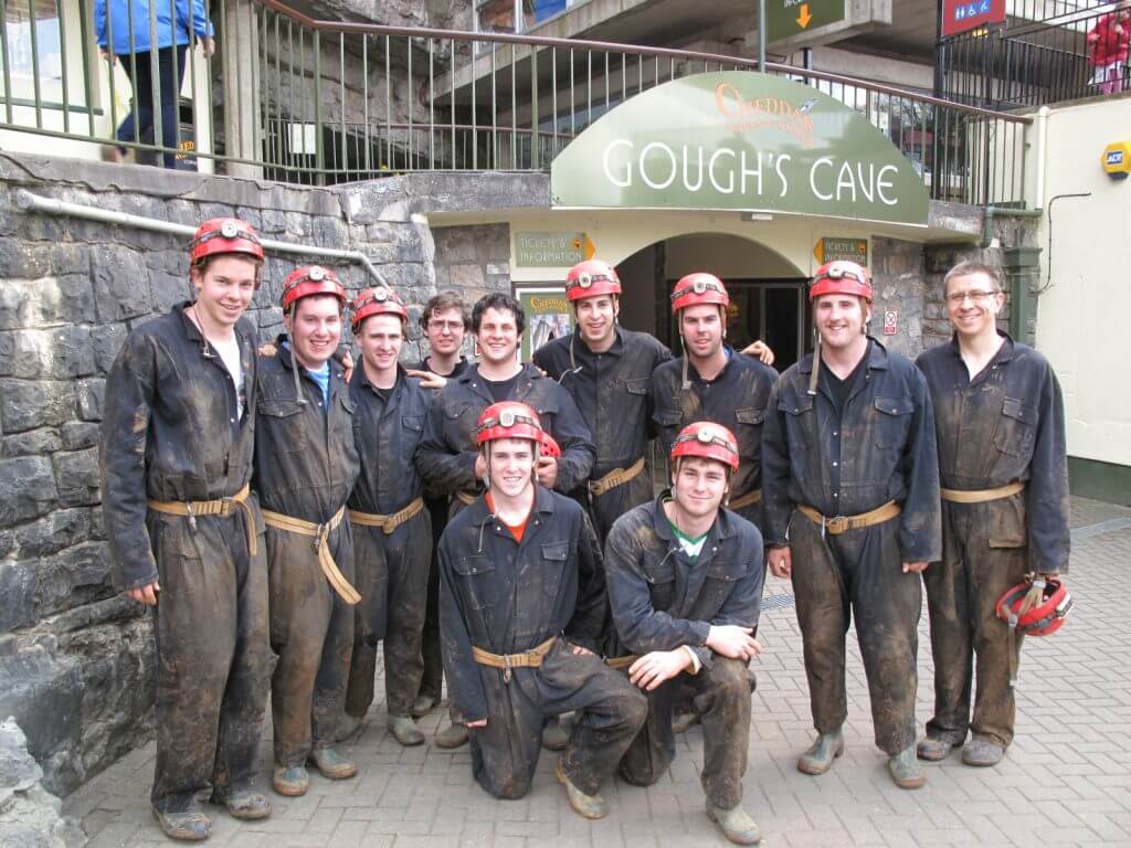 Group on college educational tour to Gough's Cave