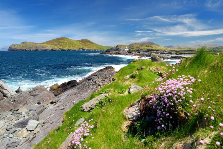 Cromwell Point on Ring of Kerry, Ireland on sunny day.