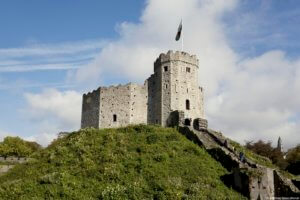 View of the central keep of Cardiff Castle