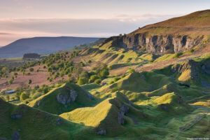 View of Llangattock Escarpment in the Brecon Beacons